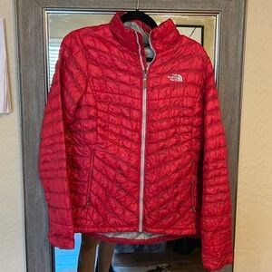 Pink north face puffer